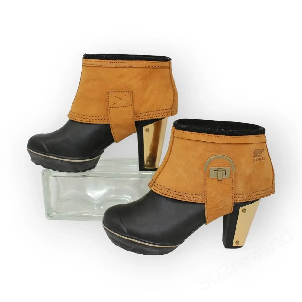 Sz 8 SOREL Medina II High-Heel Platform Rain Booties Waterproof 2086 - Picture 12 of 12